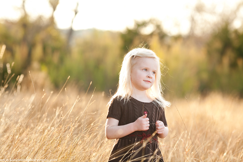 Little girl in field
