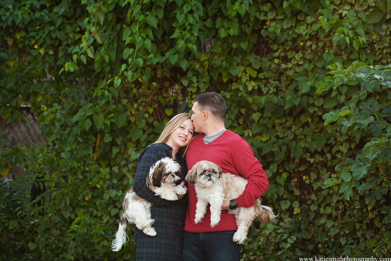 Couple with dogs