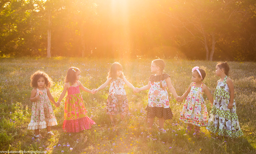 Girls in dresses