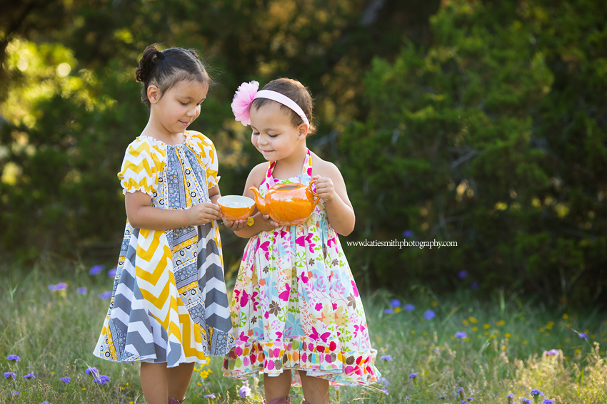 Girls with tea cup