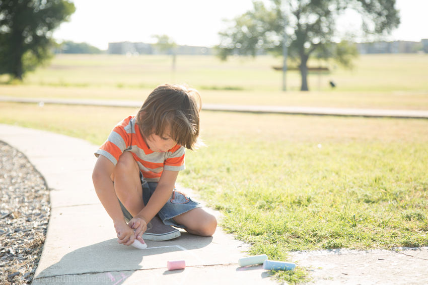 Drawing with chalk