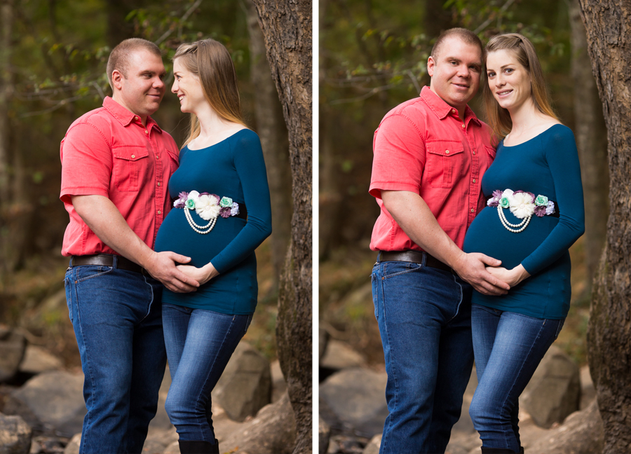 maternity portraits on the eno river